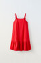 Фото #3 товара Платье из смесового льна с бантиками ZARA