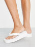Фото #3 товара Kaltur flip flip sandals in white PU - WHITE