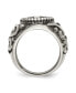 ფოტო #3 პროდუქტის Stainless Steel Antiqued and Polished Cross Ring