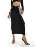 ASOS DESIGN co-ord cut out waist tube skirt in black