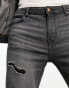 Фото #2 товара ASOS DESIGN spray on jeans with power stretch & rips in washed black