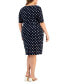 ფოტო #2 პროდუქტის Plus Size Dot-Print Side-Tab Sheath Dress