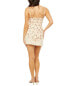 Weworewhat Lace Peplum Corset Linen-Blend Mini Dress Women's