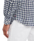 Фото #3 товара Men's Slim-Fit Gingham Check Button-Down Linen Shirt