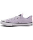 Little Girls Chuck Taylor All Star Happy Hearts Low Top Casual Sneakers from Finish Line Vapor Violet, 11.5 - фото #5