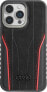 Фото #1 товара Audi Audi Genuine Leather MagSafe iPhone 15 Pro Max 6.7" czarno-czerwony/black-red hardcase AU-TPUPCMIP15PM-R8/D3-RD