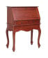 Фото #2 товара Secretary Desk Brown 30.7"x16.5"x40.6" Solid Mahogany Wood