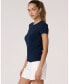 ფოტო #3 პროდუქტის Women's Rebody Essentials Fitted Short Sleeve Top For Women