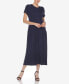 ფოტო #3 პროდუქტის Women's Short Sleeve Asymmetrical Waist Maxi Dress