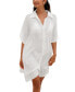 Фото #1 товара Women's Dolman Sleeve Button Cover-Up Dress