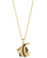 Фото #1 товара Le Vian chocolate Diamond & Nude Diamond Fish 20" Adjustable Pendant Necklace (1/4 ct. t.w.) in 14k Gold