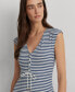 ფოტო #4 პროდუქტის Women's Striped Lace-Up Dress