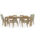 Фото #1 товара Davie Rectangle Dining 7pc Set (Table + 2 Upholstered Chair + 4 Ladder Side Chair)