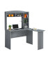 Фото #4 товара Стол для офиса с верхним шкафом RTA Products techni Mobili L-Shaped Desk w/ Hutch
