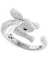 ფოტო #1 პროდუქტის EFFY® Diamond (1-1/4 ct. t.w.) & Ruby Accent Bunny Ring in 14k White Gold