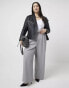 Фото #1 товара River Island Plus side stripe trouser in grey