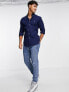 Фото #4 товара Polo Ralph Lauren player logo slim fit poplin shirt button-down in navy