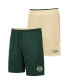 ფოტო #2 პროდუქტის Men's Gold, Green Colorado State Rams Wiggum Reversible Shorts