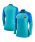 Women's Turquoise Barcelona Strike Drill Raglan Performance Quarter-Zip Top