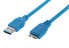 Фото #1 товара ShiverPeaks BS77190, 0.5 m, USB A, Micro-USB B, USB 3.2 Gen 1 (3.1 Gen 1), Male/Male, Blue