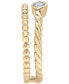 ფოტო #4 პროდუქტის Diamond Double Band Cuff Ring (1/6 ct. t.w.) in 10k Gold, Created for Macy's