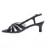 Фото #3 товара David Tate Rosette Womens Black Leather Hook & Loop Strap Heels Shoes 4