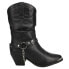 Фото #1 товара Dingo Olivia Pull On Pointed Toe Womens Black Casual Boots DI522