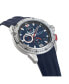 ფოტო #3 პროდუქტის Men's Blue Silicone Strap Watch 47.5mm