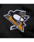 Фото #3 товара Men's Black Pittsburgh Penguins Satin Full-Snap Varsity Jacket
