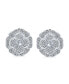 Elegant Bridal Cubic Zirconia Pave CZ 3D Flower Rose Clip On Earrings For Women Mother Wedding Prom Formal Party Non Pierced Ears