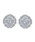 ფოტო #3 პროდუქტის Elegant Bridal Cubic Zirconia Pave CZ 3D Flower Rose Clip On Earrings For Women Mother Wedding Prom Formal Party Non Pierced Ears