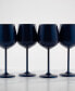 Фото #2 товара 18 Oz Navy Stainless Steel White Wine Glasses, Set of 4