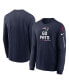 Men's Navy New England Patriots Team Slogan Long Sleeve T-shirt