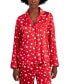 Фото #3 товара Satin Notch Collar Pajama Set, Created for Macy's