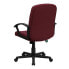 Фото #2 товара Mid-Back Burgundy Fabric Executive Swivel Chair With Nylon Arms