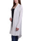 Women's Long Sleeve Knit Cardigan with Chiffon Back