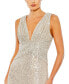 ფოტო #5 პროდუქტის Women's Ieena V-Neck Sequin Wrap Waist Gown