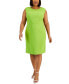 Фото #1 товара Plus Size Sleeveless Inset-Waistband Sheath Dress
