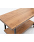 Фото #6 товара Furnish Home Store Berlin 39" Solid Wood Rustic Coffee Cocktail Table For Living Rooms With Shelf