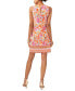 ფოტო #6 პროდუქტის Petite Printed Round-Neck Sleeveless Shift Dress