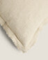 Фото #2 товара Fringed linen cushion cover