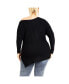 ფოტო #3 პროდუქტის Plus Size Lean In Sweater