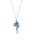 Фото #2 товара Robert Lee Morris Soho faux Stone Snake Pendant Necklace
