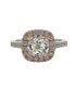 ფოტო #2 პროდუქტის Suzy Levian Sterling Silver White & Pink Cubic Zirconia Engagement Ring