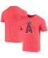 ფოტო #1 პროდუქტის Men's Red Los Angeles Angels Weathered Official Logo Tri-Blend T-shirt