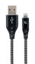 Gembird CC-USB2B-AMLM-1M-BW - 1 m - Lightning - USB A - Male - Male - Black - White