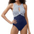 Фото #1 товара Tommy Bahama Women's 172363 Twist Front High Neck One-Piece Size 8