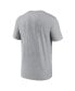 Фото #2 товара Men's Heather Gray Detroit Lions Legend Logo Performance T-Shirt