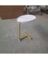 White C-Shaped Side Table, Small Sofa Table For Cough, Bedroom