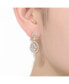 ფოტო #2 პროდუქტის Sterling Silver with 14K Gold Plated Clear Round Cubic Zirconia Pear Drop Earrings